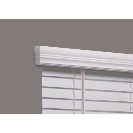 Cordless Faux Wood Blind, White, 65x22w x 68 G759
