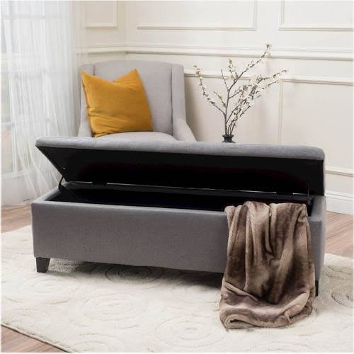 Gray Storage Ottoman H71154
