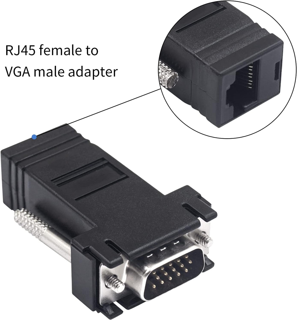 VGA Extender Over Ethernet Adapter, 4pcs VGA to RJ45 Adapter Z976