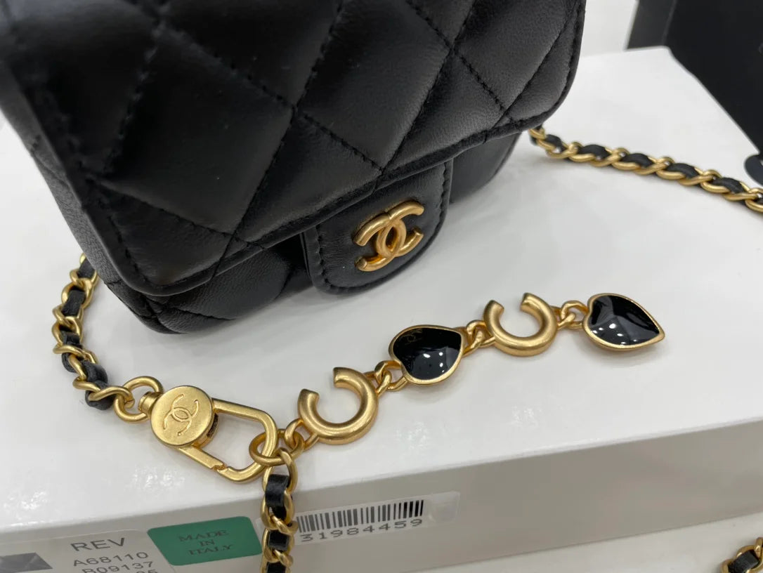 Black Mini Flap Bag G739
