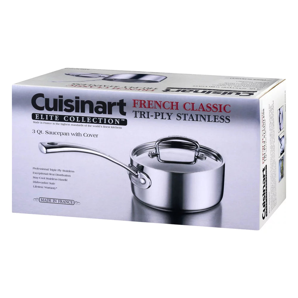 3 Quart Tri-Ply Stainless Saucepan O958