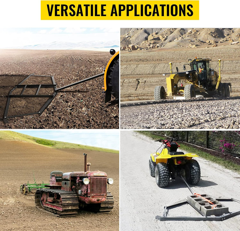 66" Width Tow Behind Steel Driveway Drag Harrow S29179