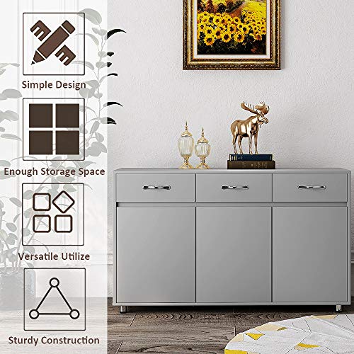 3 Drawer 3 Door Wood Sideboard P8765