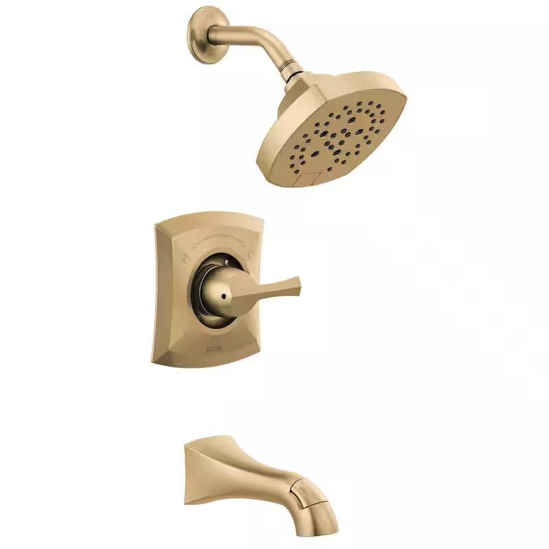 Single-Handle 5-Spray Tub and Shower Faucet in Champagne Bronze F302