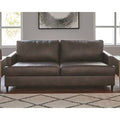 Genuine Leather Recessed Arm Sofa S660