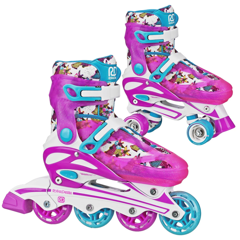 Adjustable 2-in-1 Roller and Inline Skates N148464