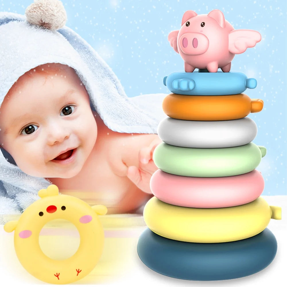 7 Pcs Stacking Rings Toys X8514