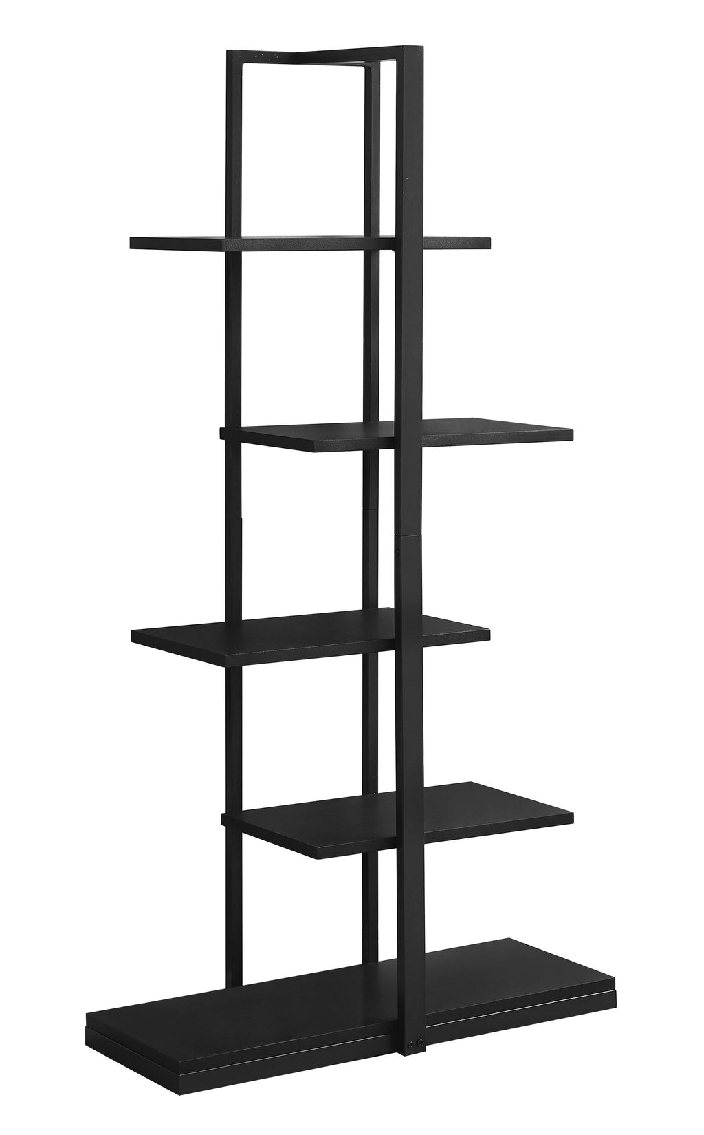 White Silver MDF Metal Bookshelf E595