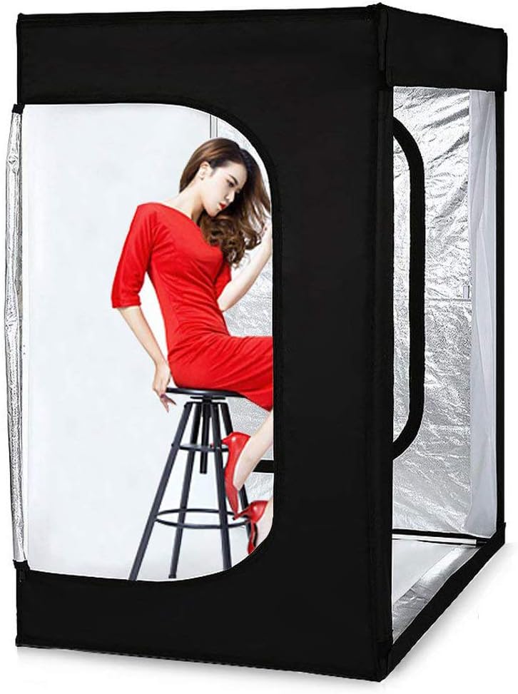 LED Studio Lightbox with 3 Colors Backdrops and Carrying Bag I9370