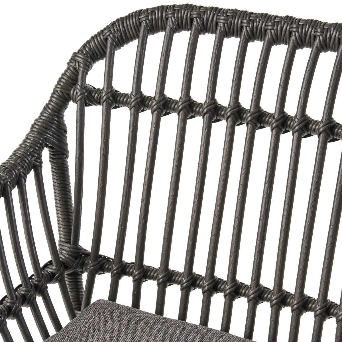 Woven Faux Rattan Chairs with Cushions Set of 2 H901