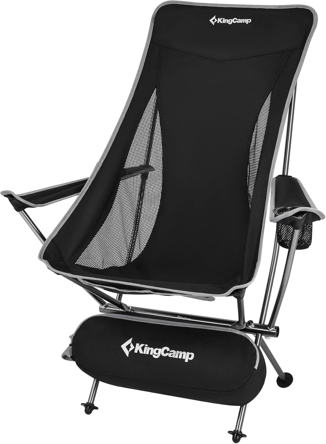 Lightweight Portable Folding Camping Chair with Armrest, High Back, Carry Bag K6204