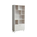White 4-Layer Freestanding Corner Bookcase O483550