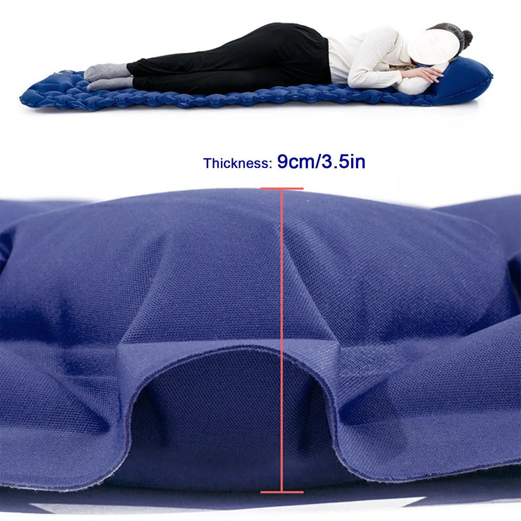 2 Person Camping Mat with Air Pillow Waterproof Backpacking Pad D316305
