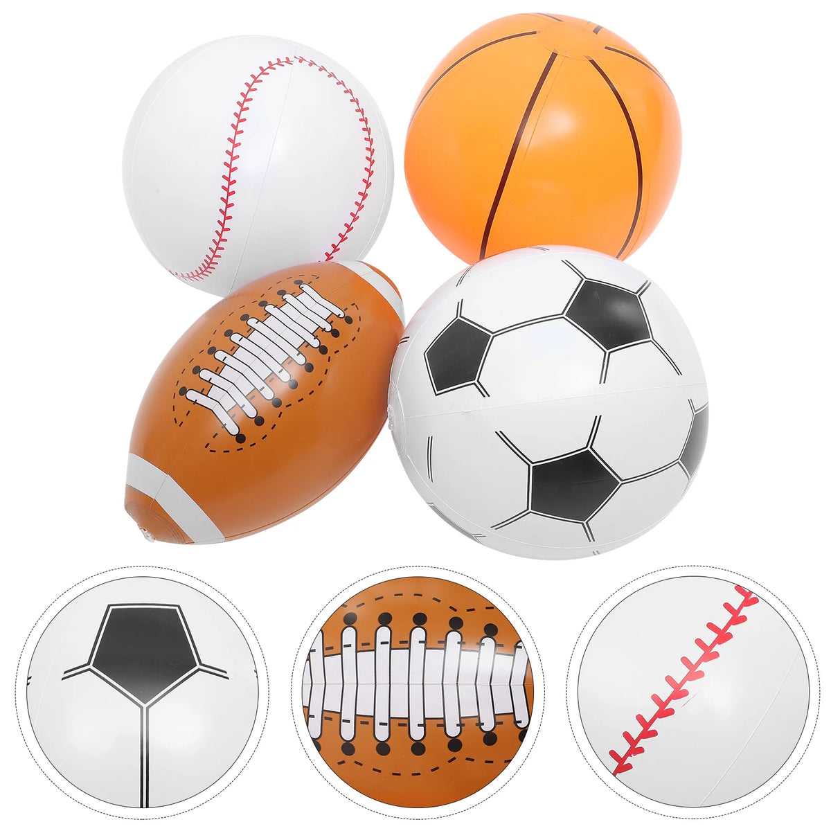 8 Pcs Inflatable Beach Ball Sports Balls for Kids X85606