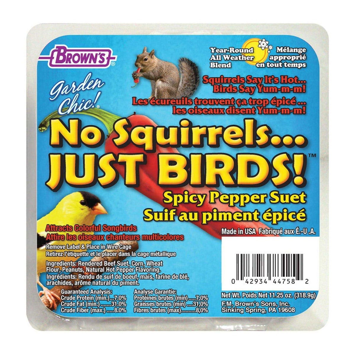 Spicy Pepper Suet Bird Food Z3489