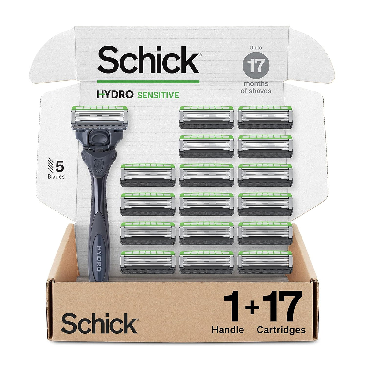 1 Razor Handle and 17 Cartridges 5 Blade Razor S103047
