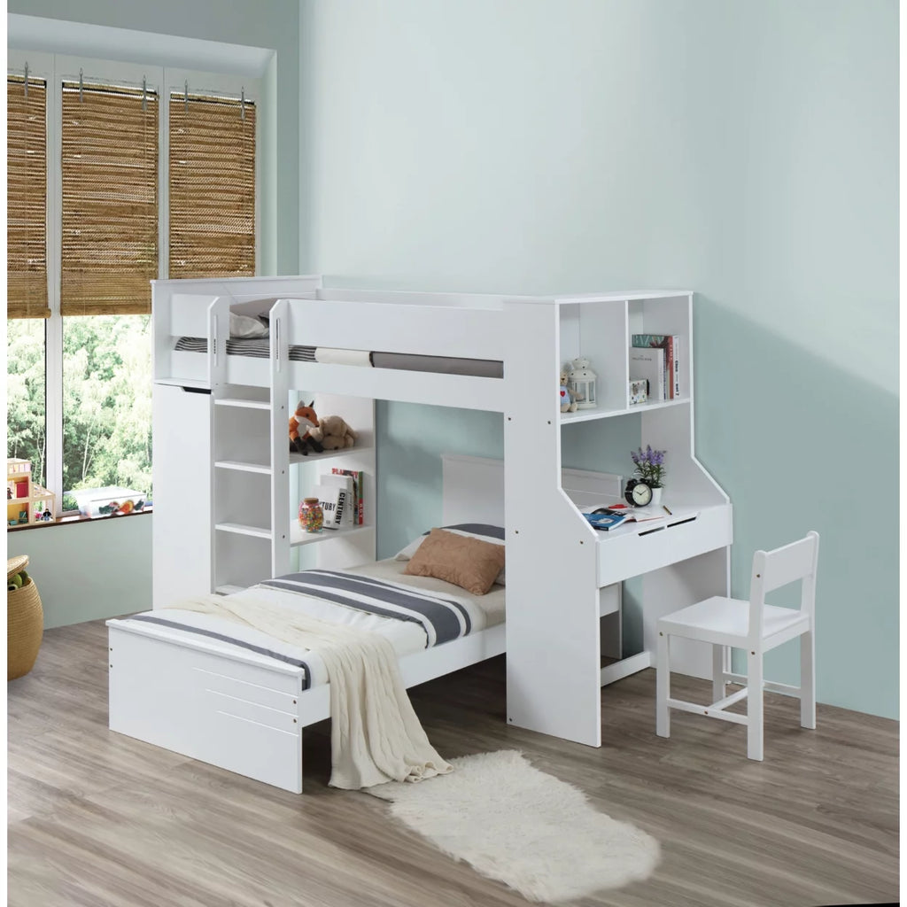 White Wooden Side Chair I39731