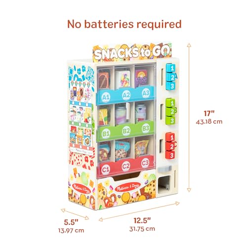 Wooden Vending Machine Toy with Play Food and Play Money O33001