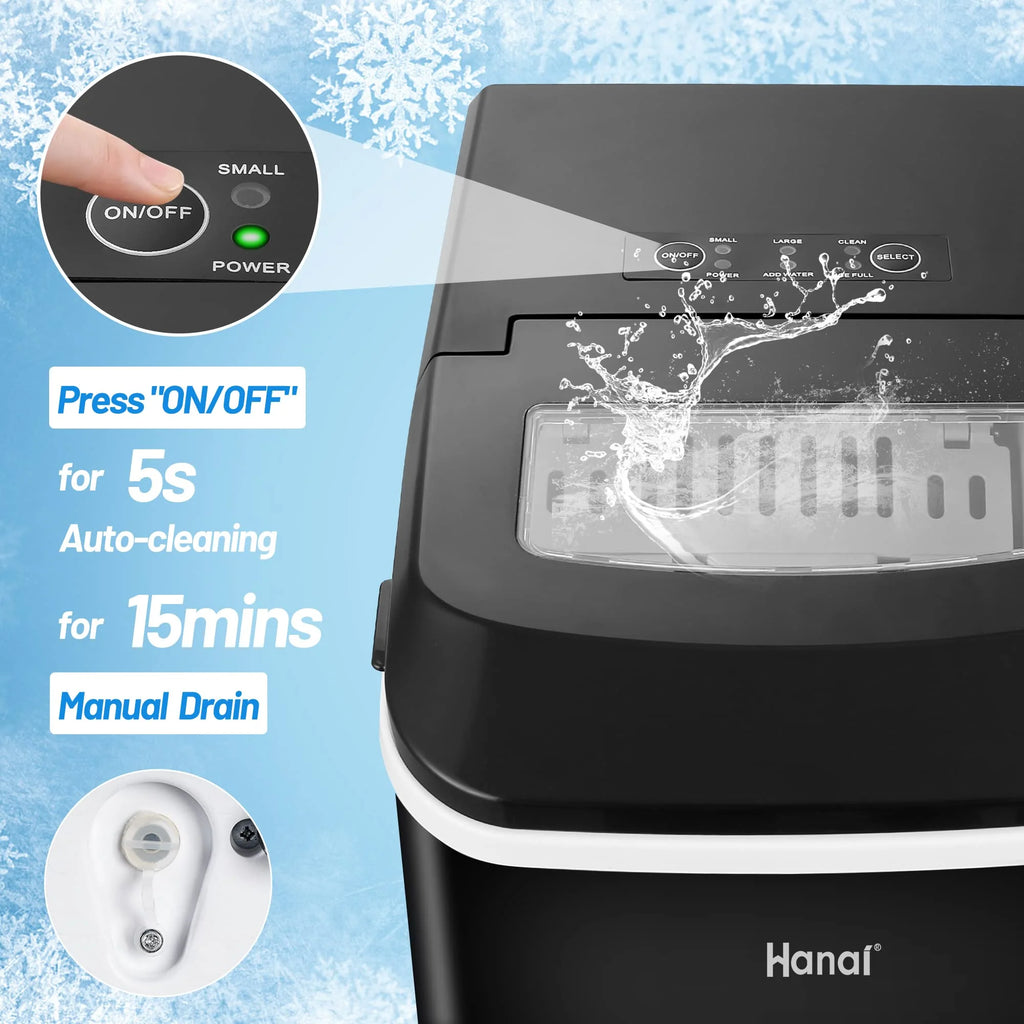Countertop Portable Ice Maker with Ice Scoop and Basket T698654
