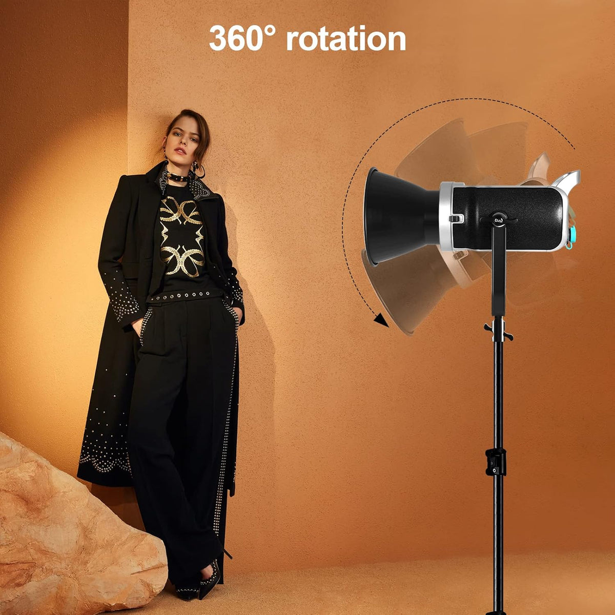 200W Bi-Color LED Video Light with Softbox Z443