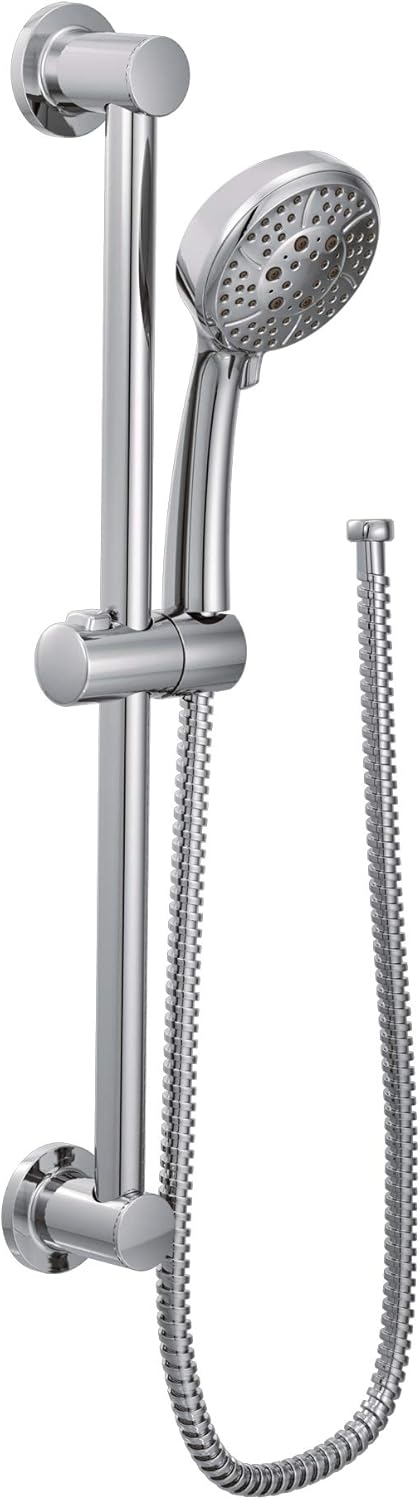 Chrome 4-Spray Handheld Showerhead with 69-Inch Hose and 30-Inch Slide Bar N727