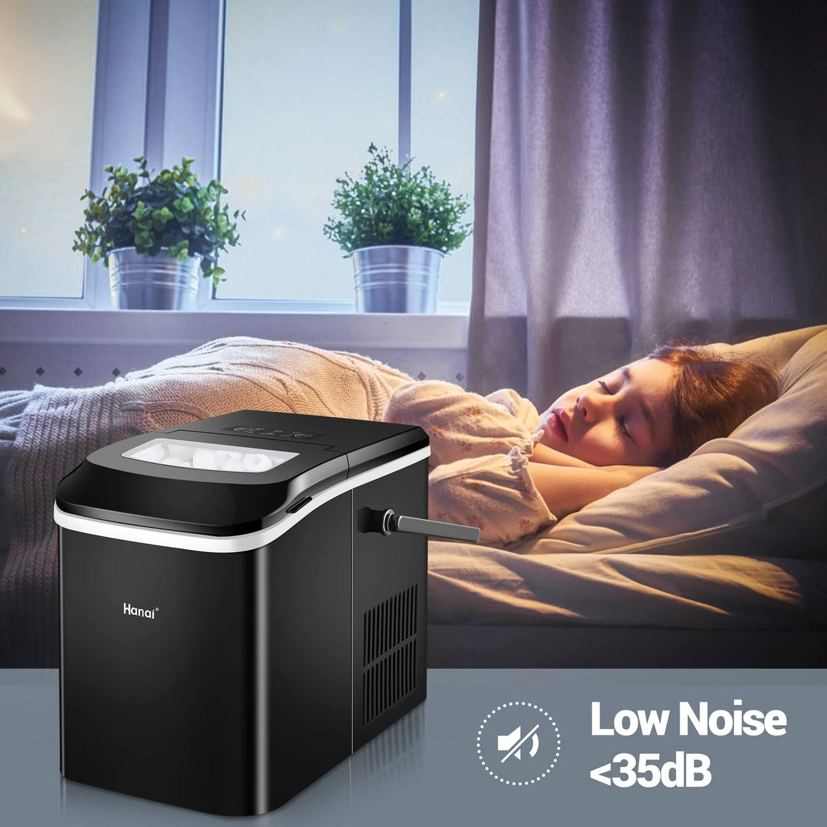 Countertop Portable Ice Maker with Ice Scoop and Basket T698654