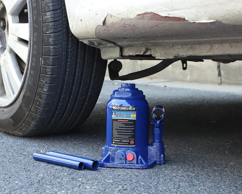 6 Ton Double Ram Hydraulic Bottle Jack Pack of 2 M1139