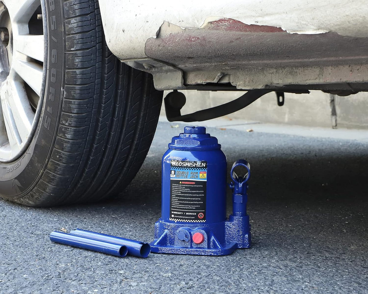 6 Ton Double Ram Hydraulic Bottle Jack Pack of 2 M1139