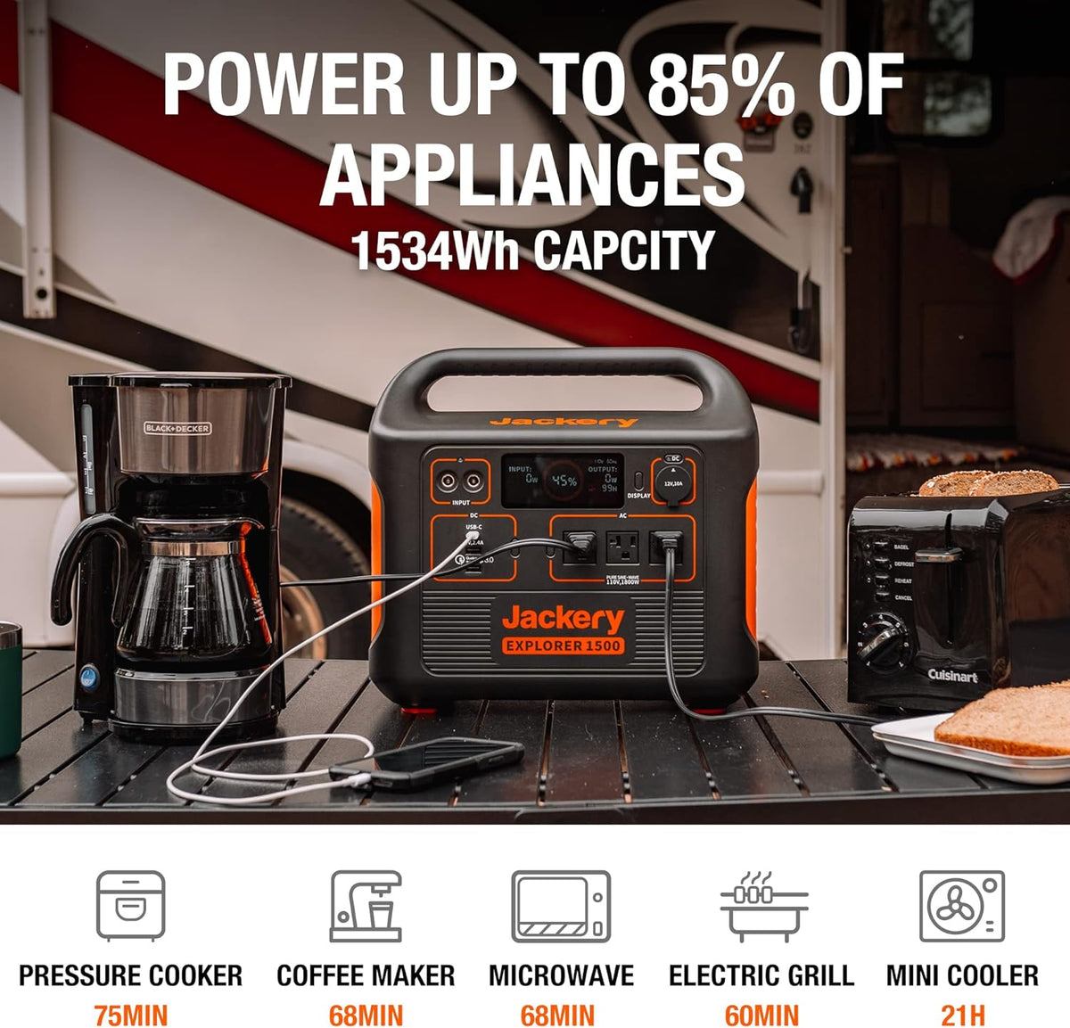 1800W Solar Generator with 3 AC Outlets and Lithium Battery Pack U9003