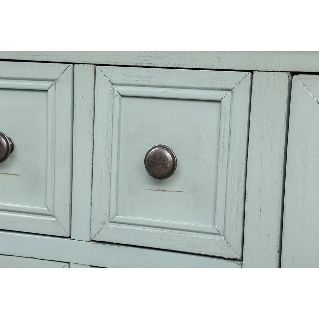 Dark Blue Sideboard Console Table with Bottom Shelf J2968