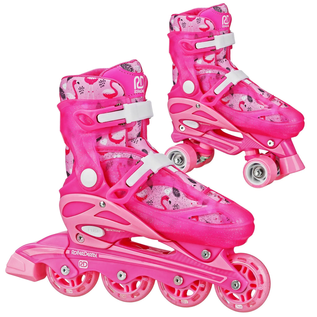 Adjustable 2-in-1 Roller and Inline Skates N148464