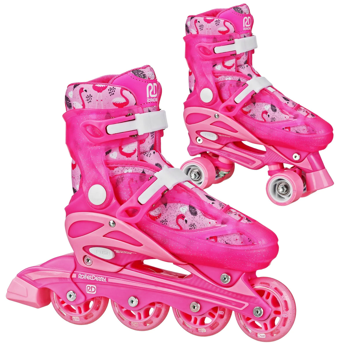 Adjustable 2-in-1 Roller and Inline Skates N148464