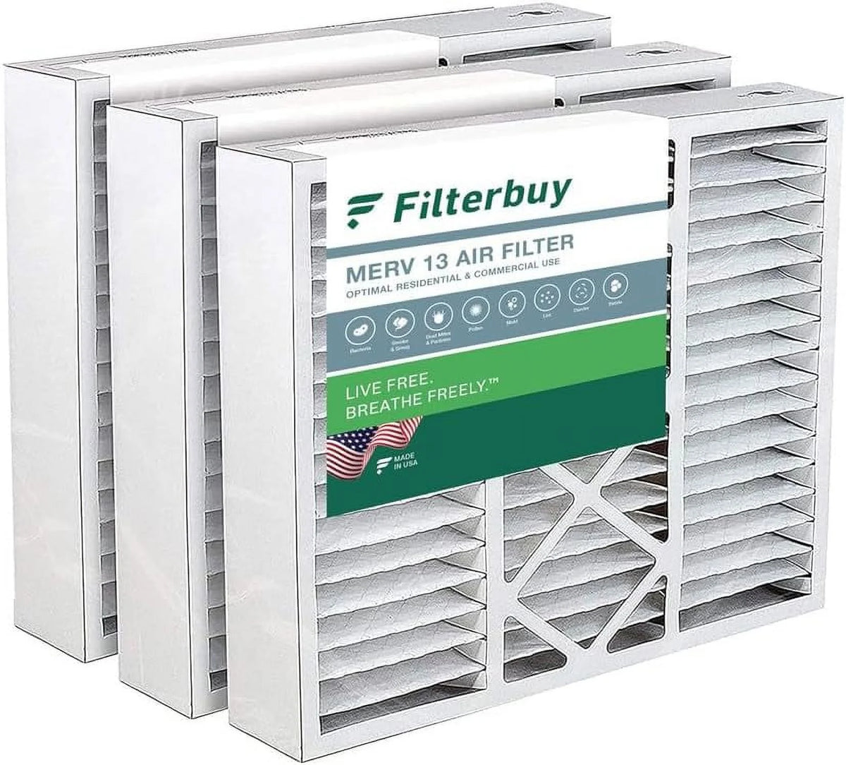 20x25x5 MERV 13 Pleated HVAC Air Filters (3-Pack) S1060