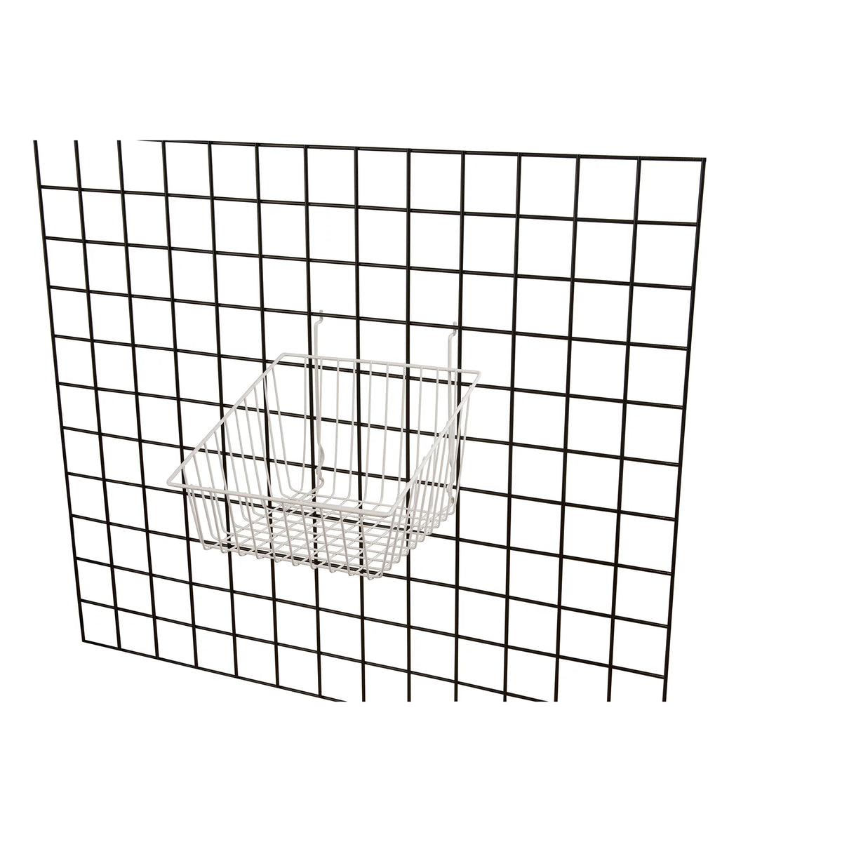 White Grid Front Basket Q69309