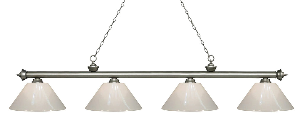 4 Light Island/Billiard Antique Silver J690