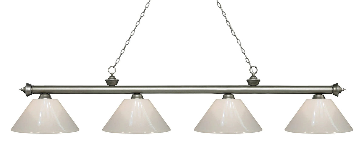 4 Light Island/Billiard Antique Silver J690