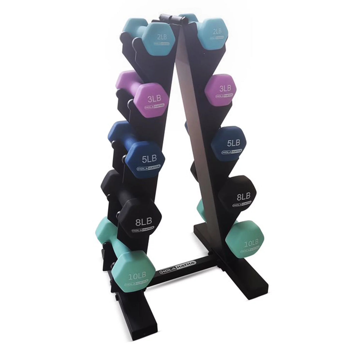 Neoprene Dumbbell Weight Set with Rack V1514