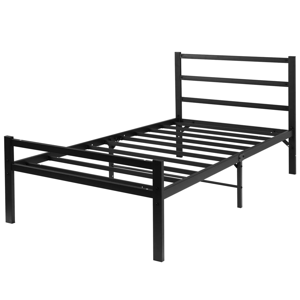 Twin Metal Platform Bed Frame with Headboard D633
