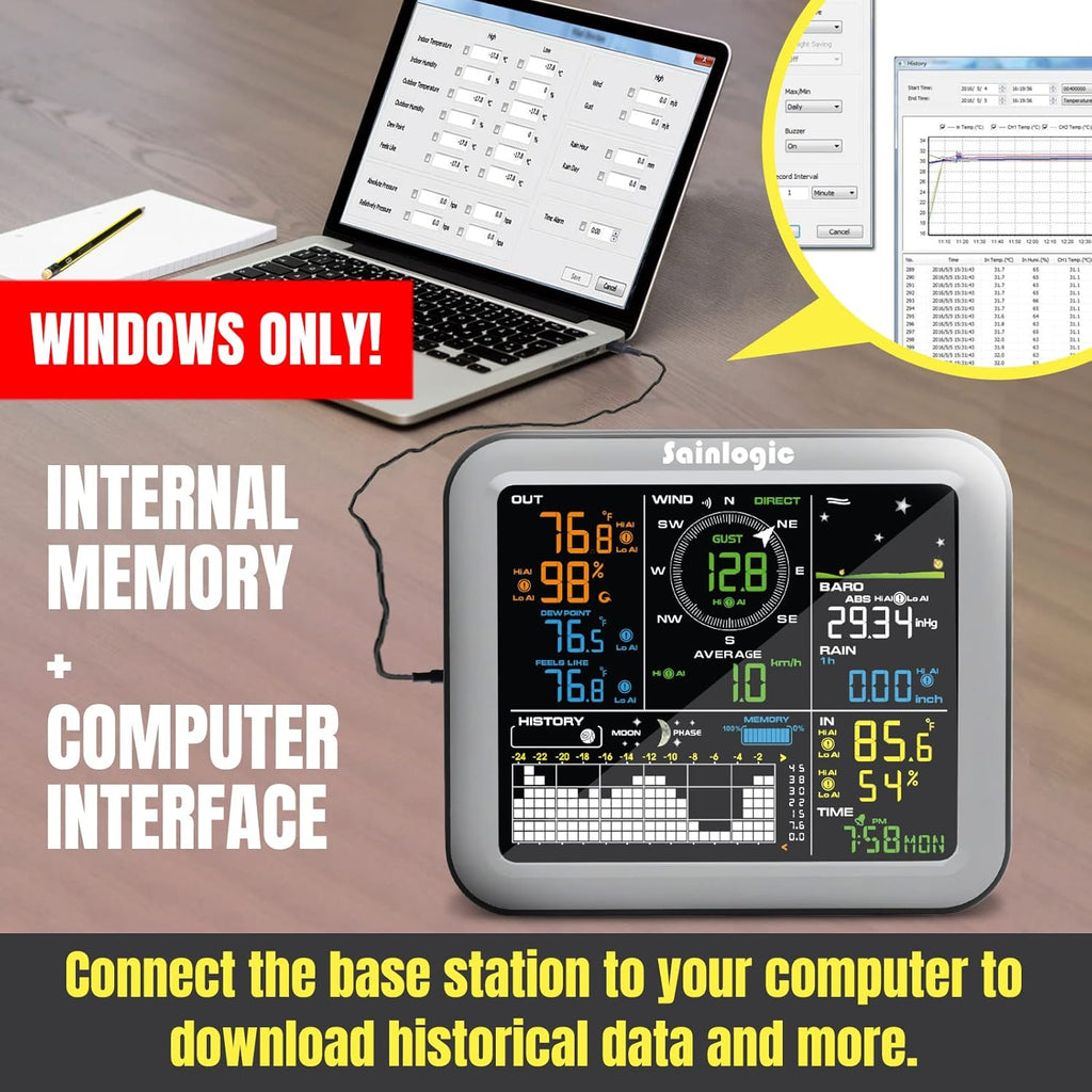 Wireless Weather Station with Outdoor Sensor O418395