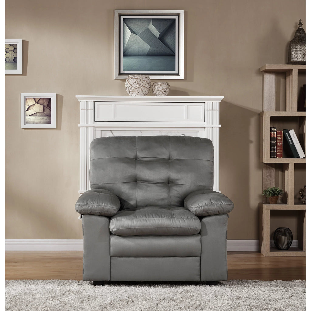 Grey Tufted Arm Chair O8068