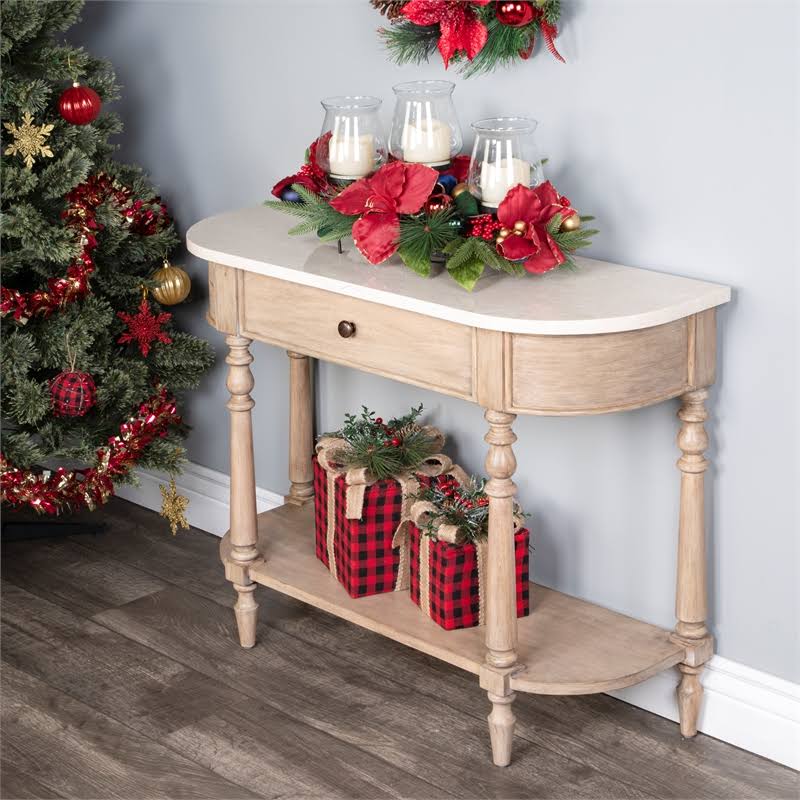 Marble Console Table in Brown A839
