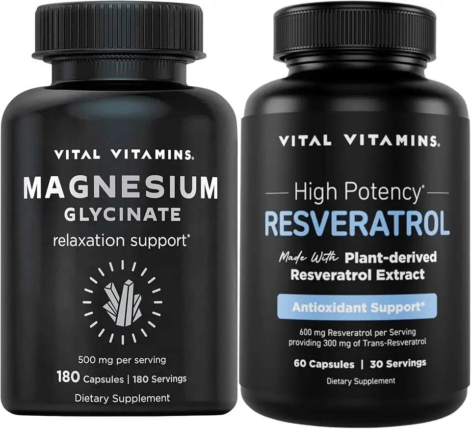 Magnesium Glycinate Capsules + Resveratrol Capsules U563