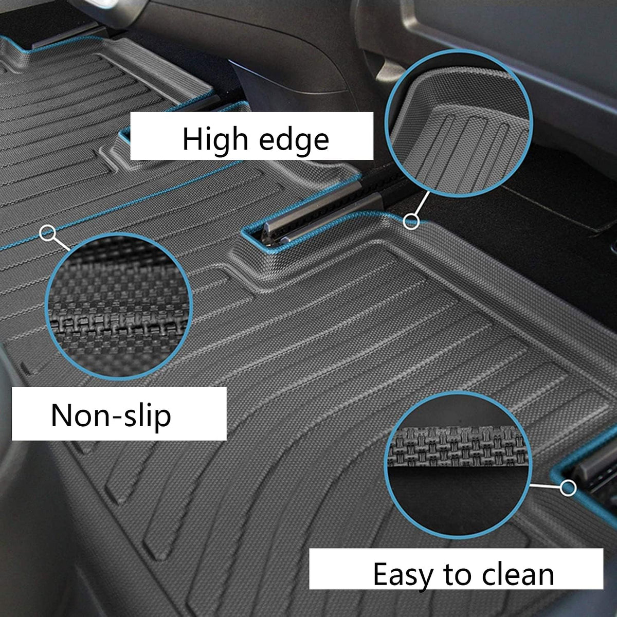 All Weather Waterproof Floor Mats for Tesla Model Y E392916