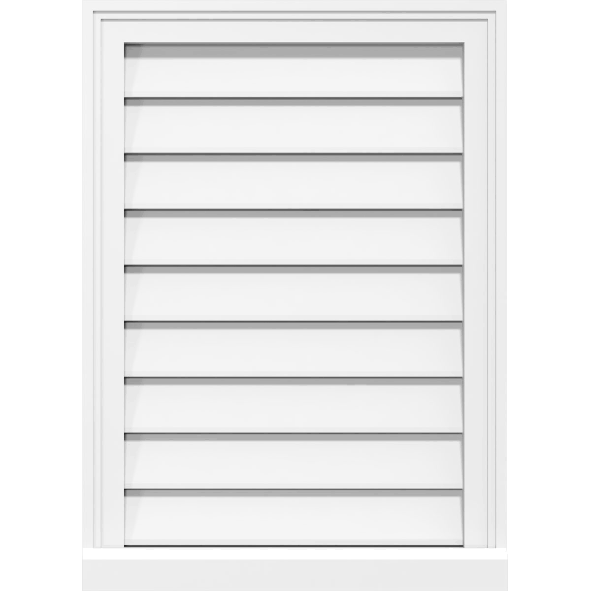 Vertical Surface Mount PVC Gable Vent M50505