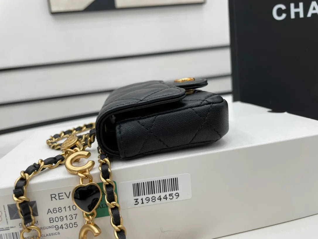 Black Mini Flap Bag G739