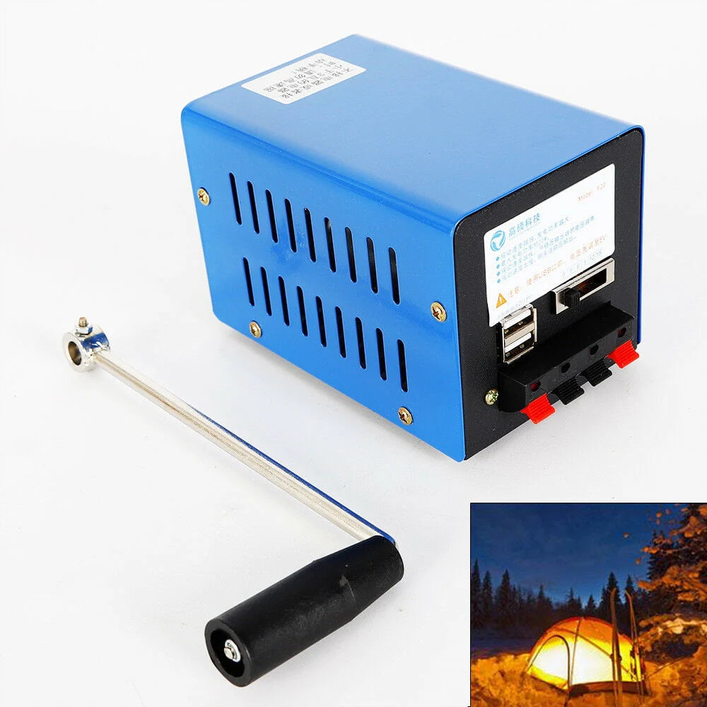 Manual Hand Crank Generator 20W USB Charger O855675