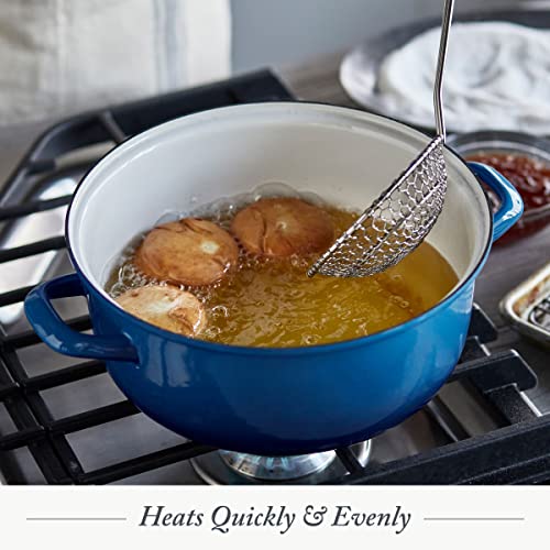 Round 5.3QT Enameled Iron Dutch Oven Pot with Lid J307451
