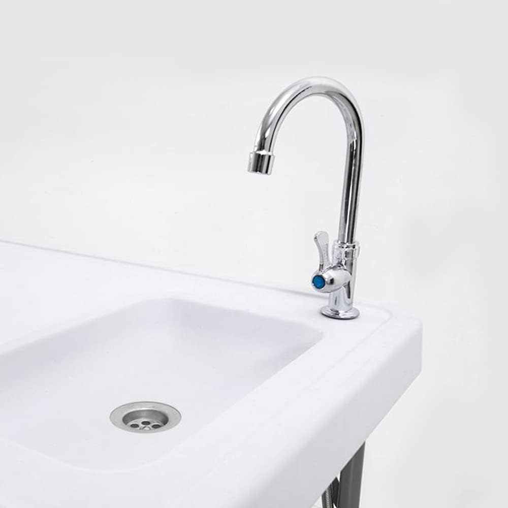 White Portable Folding Fishing Cleaning Table with Sink Faucet P95648