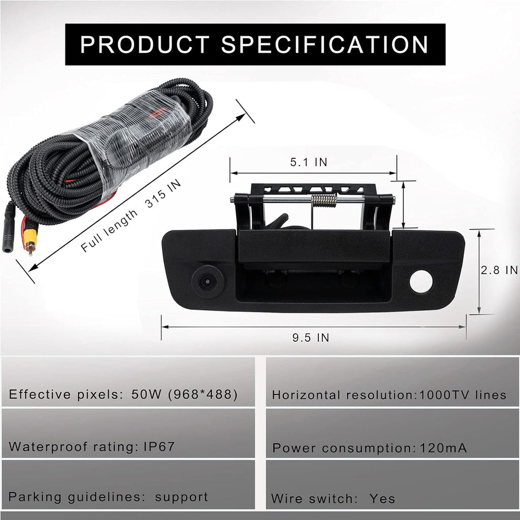Tailgate Handle Camera for Dodge Ram 1500 2500 3500 J661844