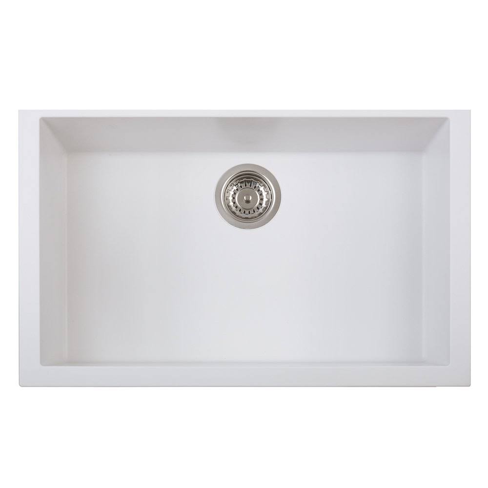 Undermount Granite Kitchen Sink, Milk White A561